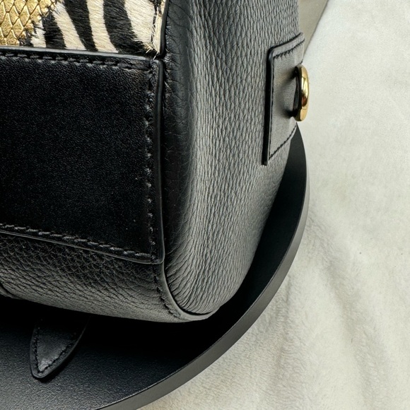 Michael Kors Stanton Medium East West Leather Barrel Messenger Black Multi. - Picture 13 of 16